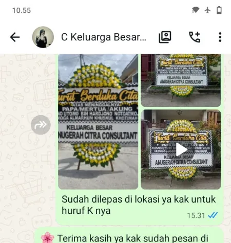 Pengiriman Papan Bunga Duka Nglongsor Tugu